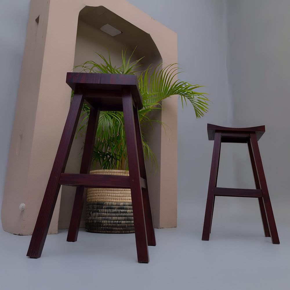 Wooden Bar Stool - Image 5